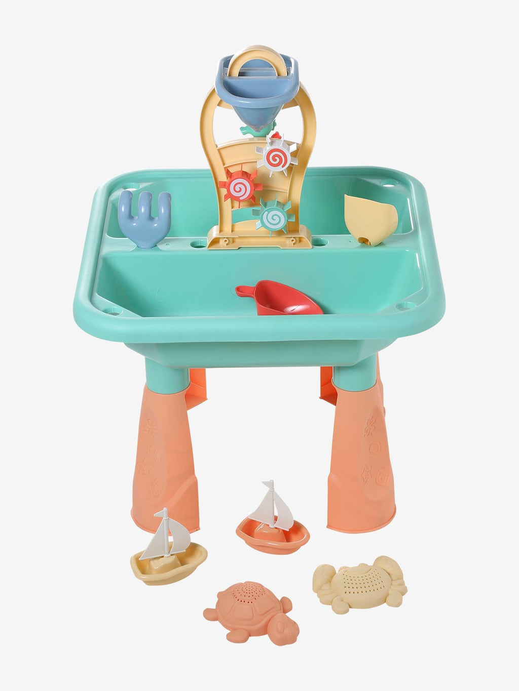 Table de jeu plein air sable et eau multicolore