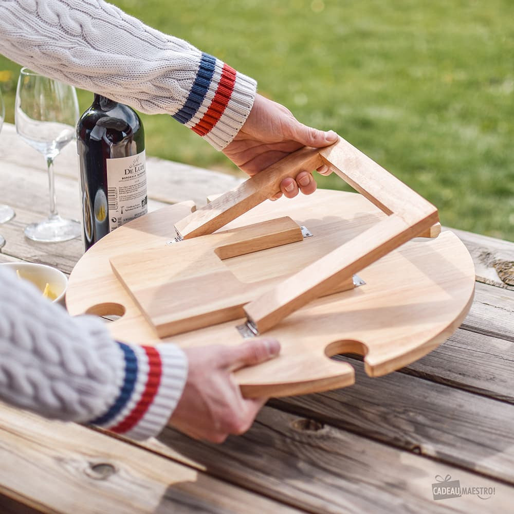 Table de Pique-Nique en Bois Pliante - Vin
