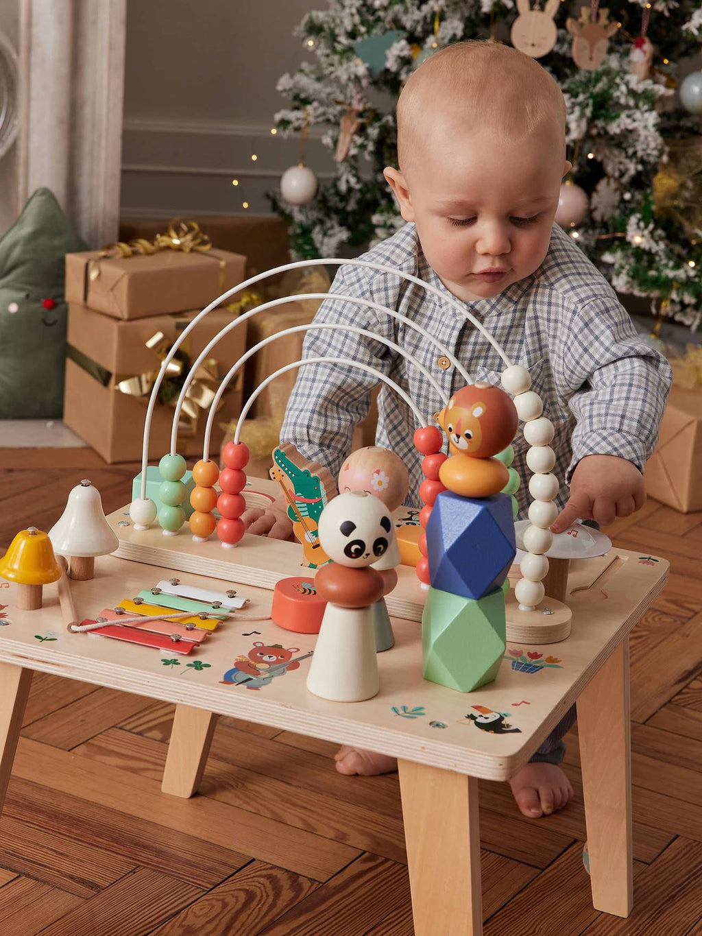 Table d'éveil musicale bois FSC les animaux joyeux bois