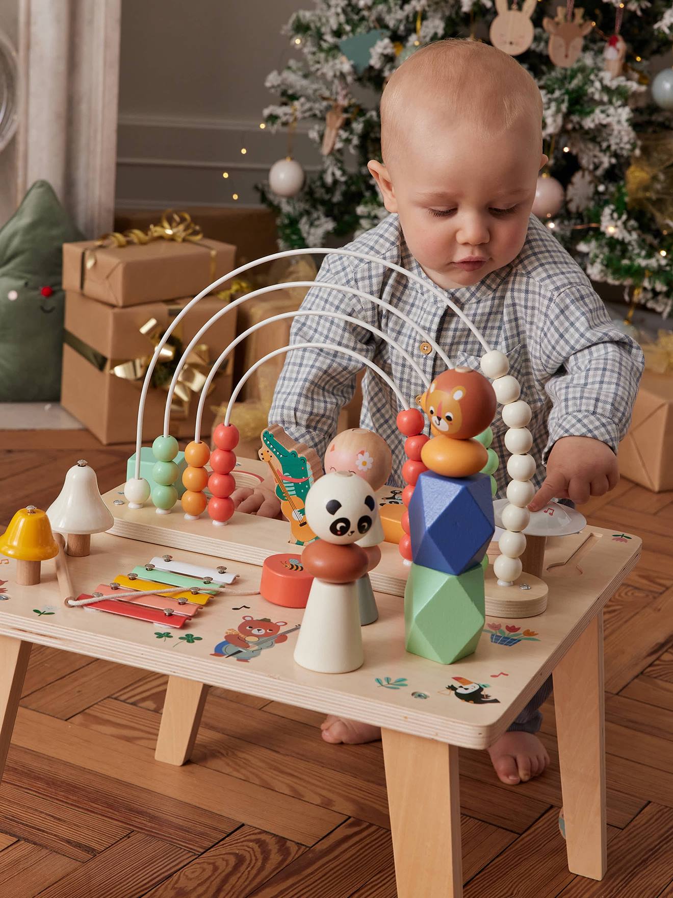Table d'éveil musicale bois FSC les animaux joyeux bois