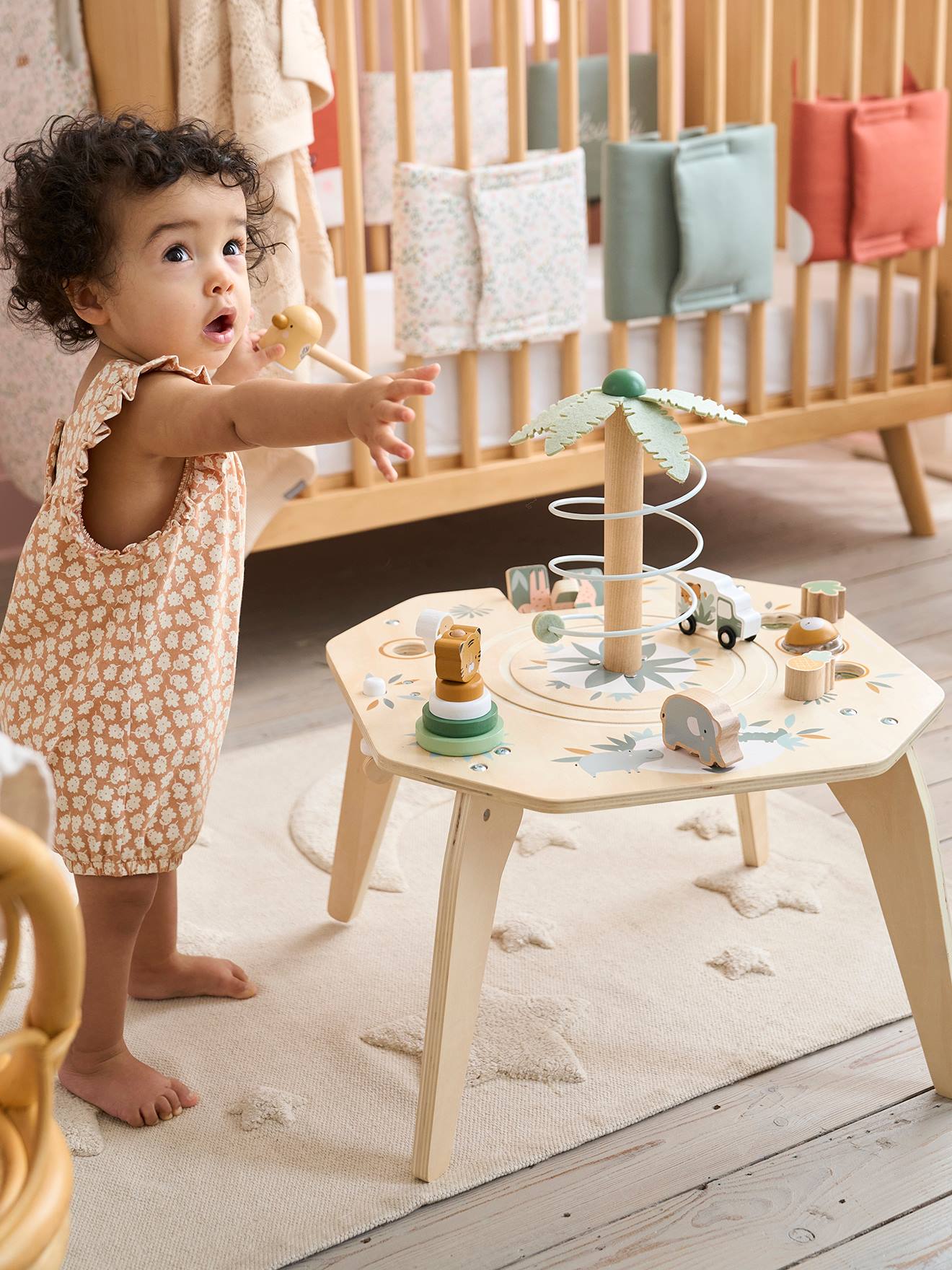 Table multi-activités hanoï en bois FSC multicolore