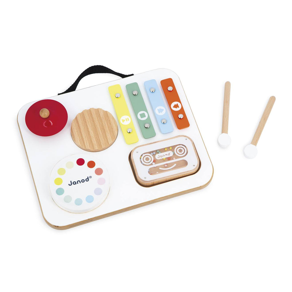 Table musicale baby en bois - 5 activités multicolore