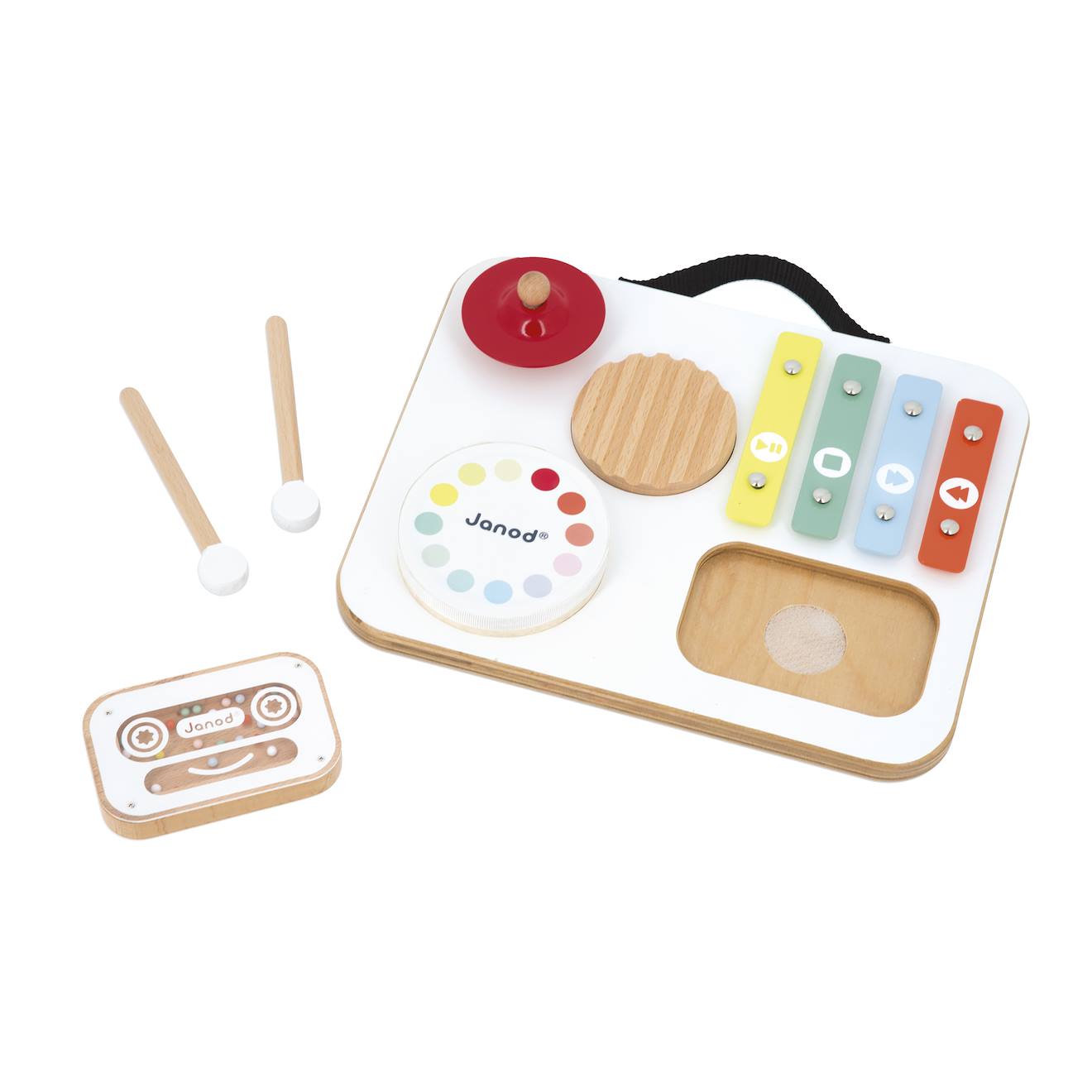 Table musicale baby en bois - 5 activités multicolore