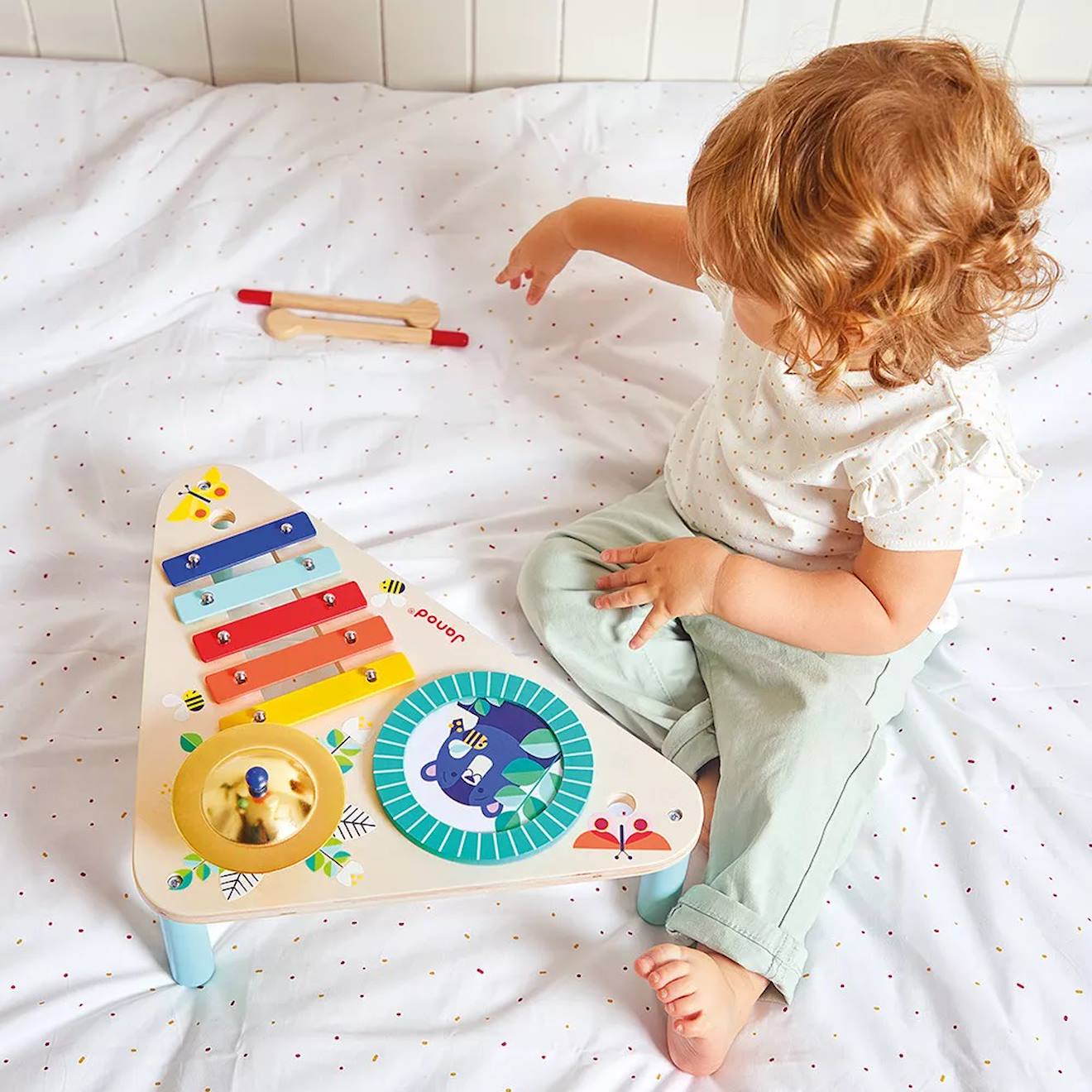 Table musicale en bois - gioia multicolore
