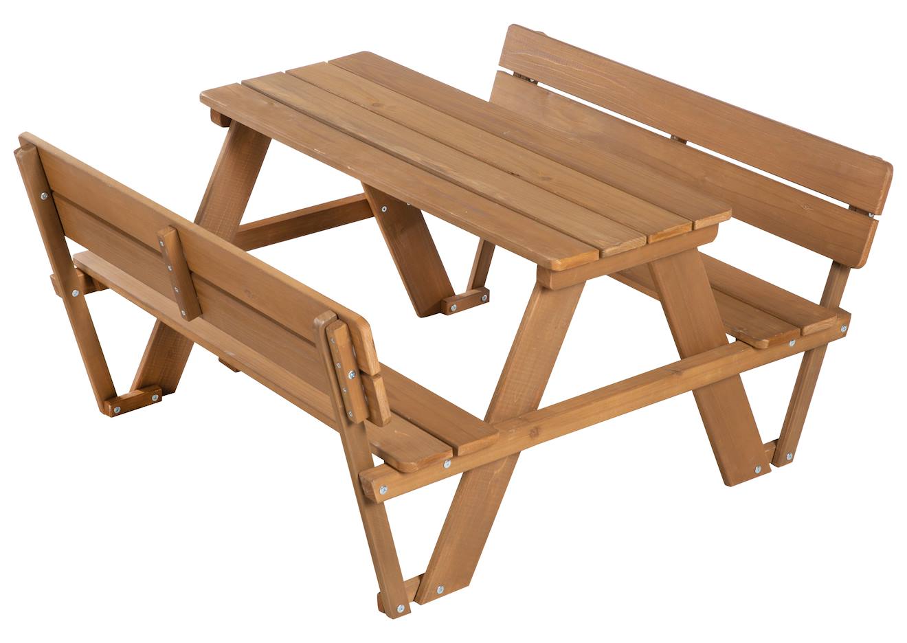 Table pique-nique en bois massif 4 places teck