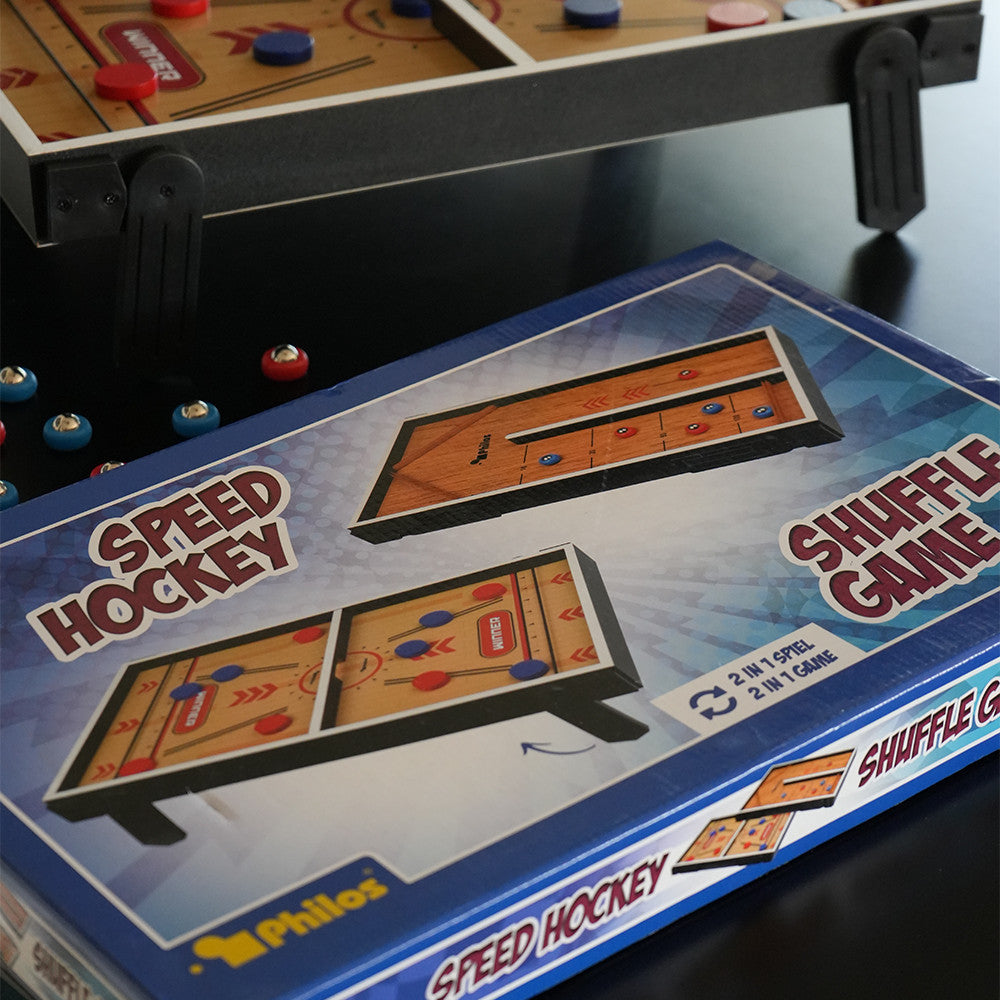 Table Réversible Speed Hockey & Shuffle Game - Jeu d'Adresse