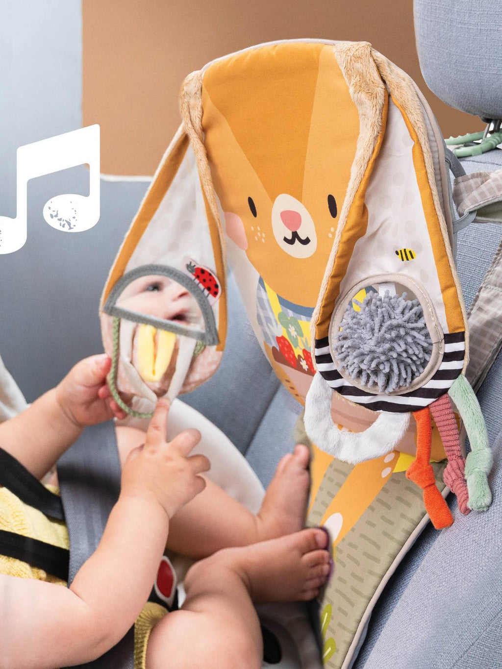 Tableau d'activités de voiture lapin - multicolore