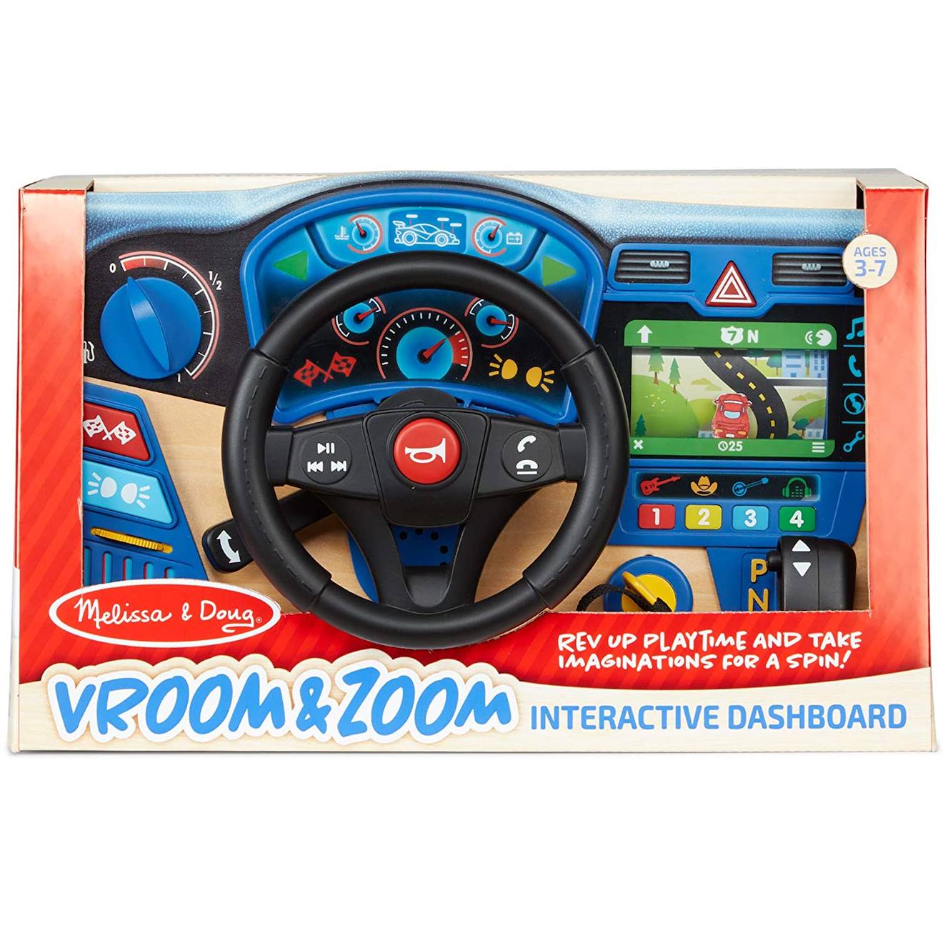 Tableau de bord interactif vroom & zoom bleu