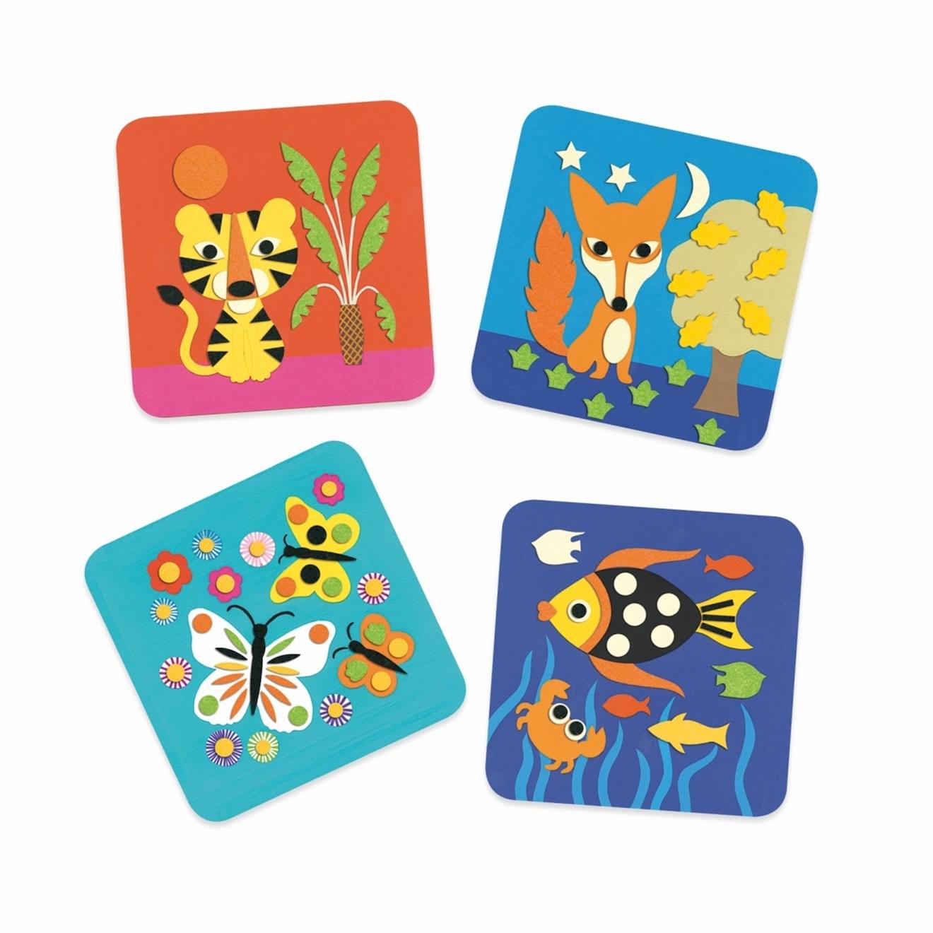 Tableau de feutrine douce nature multicolore