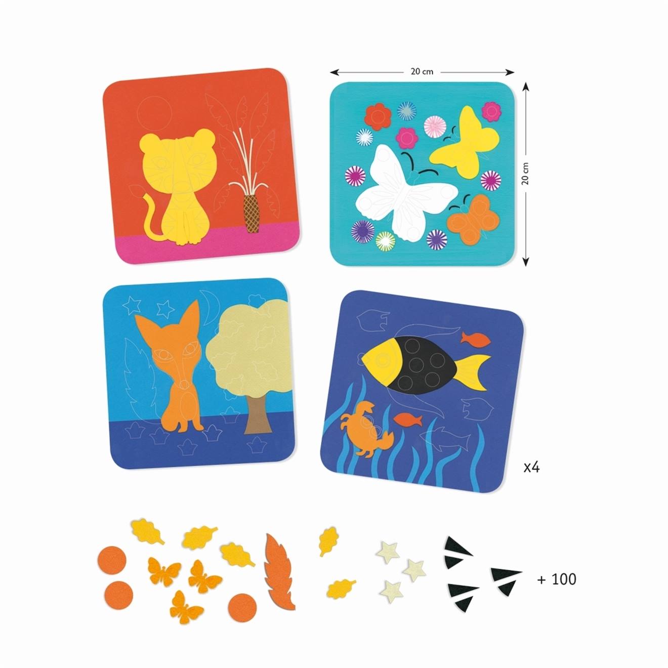 Tableau de feutrine douce nature multicolore