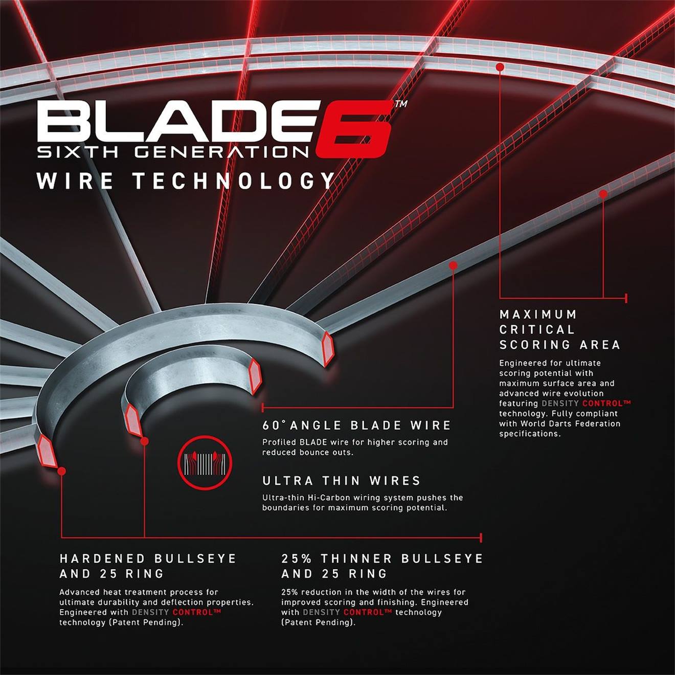Tableau de fléchettes blade 6 multicolore