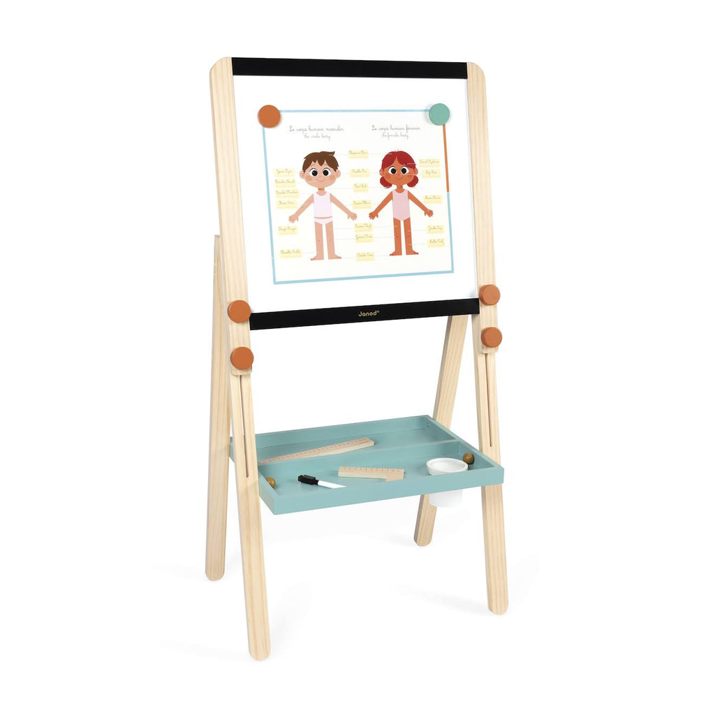 Tableau de la maitresse double face en bois multicolore
