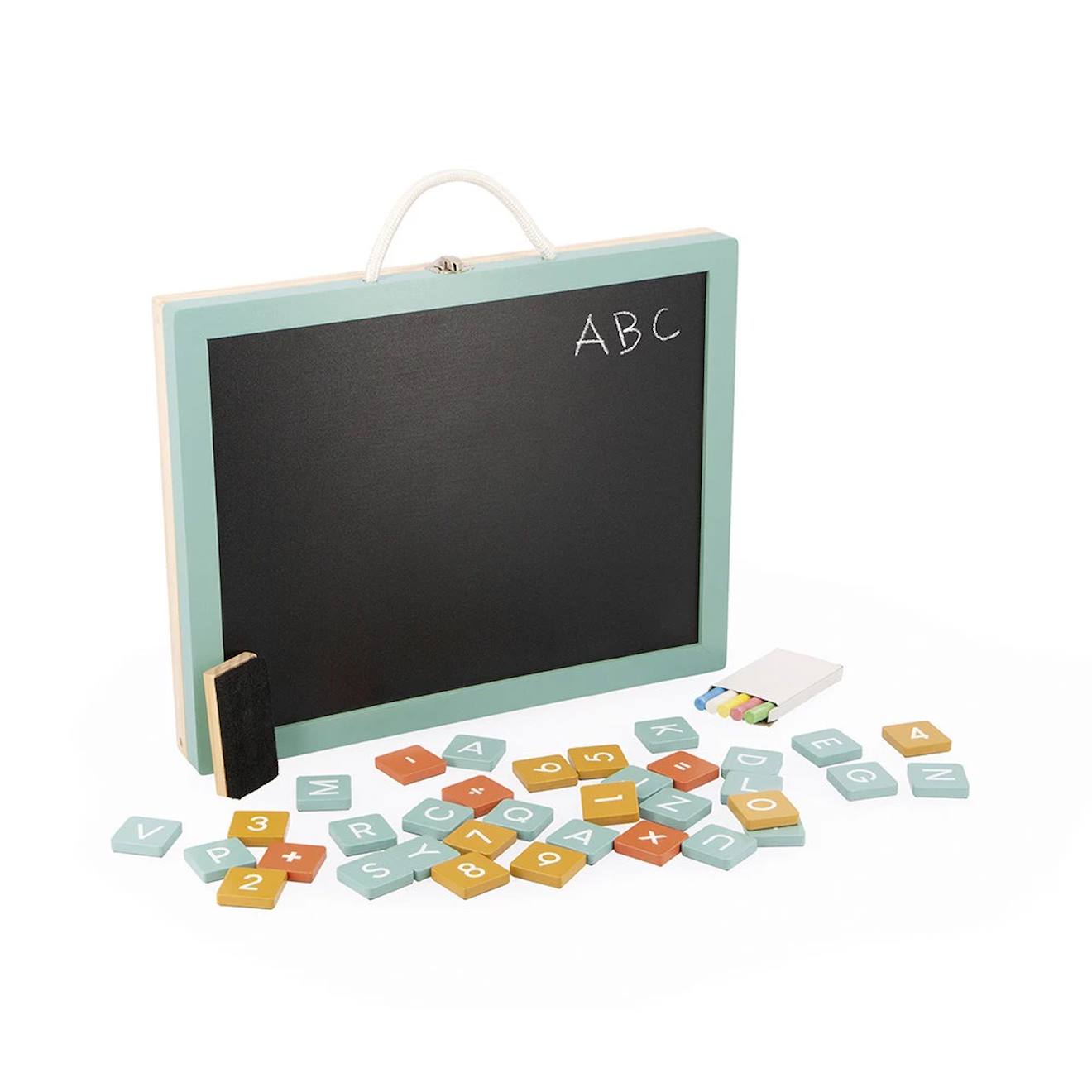 Tableau en bois 4 en 1, 49 accessoires vert