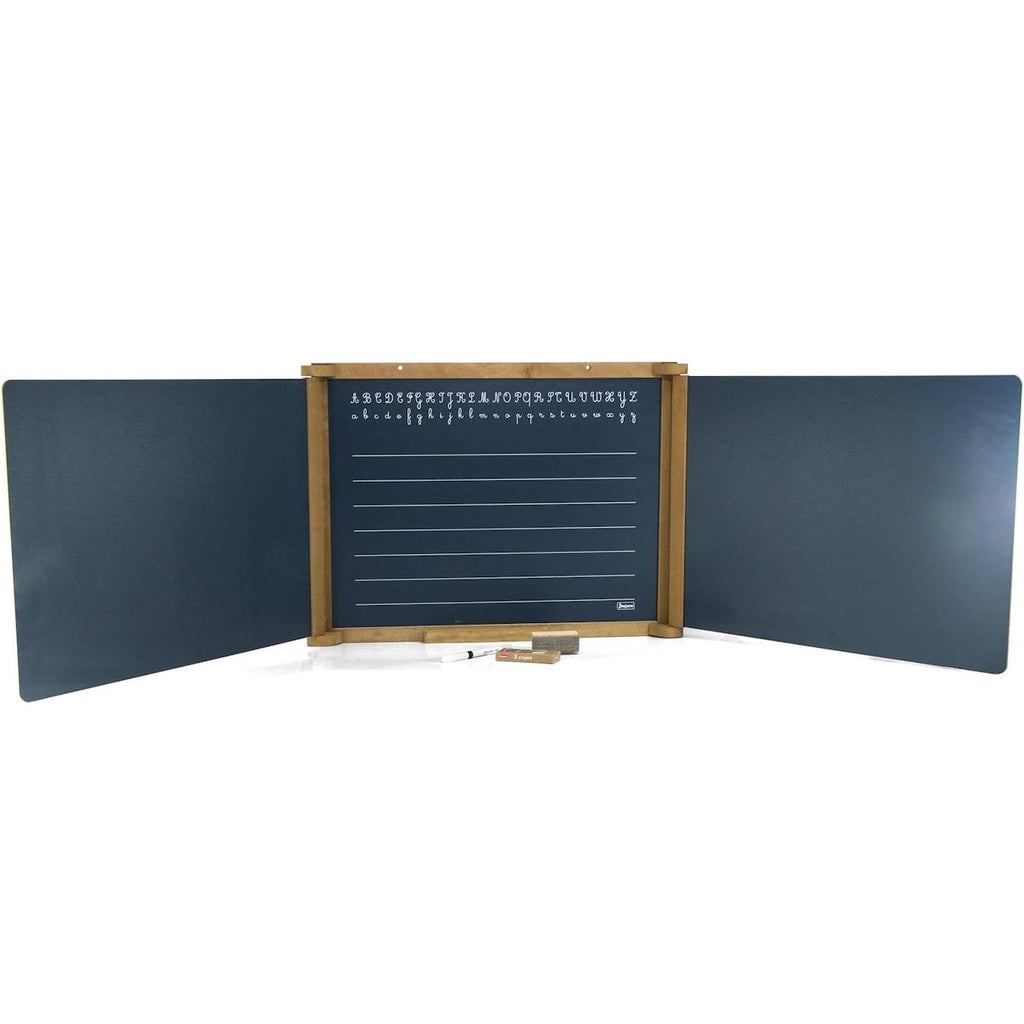 Tableau triptyque en bois noir