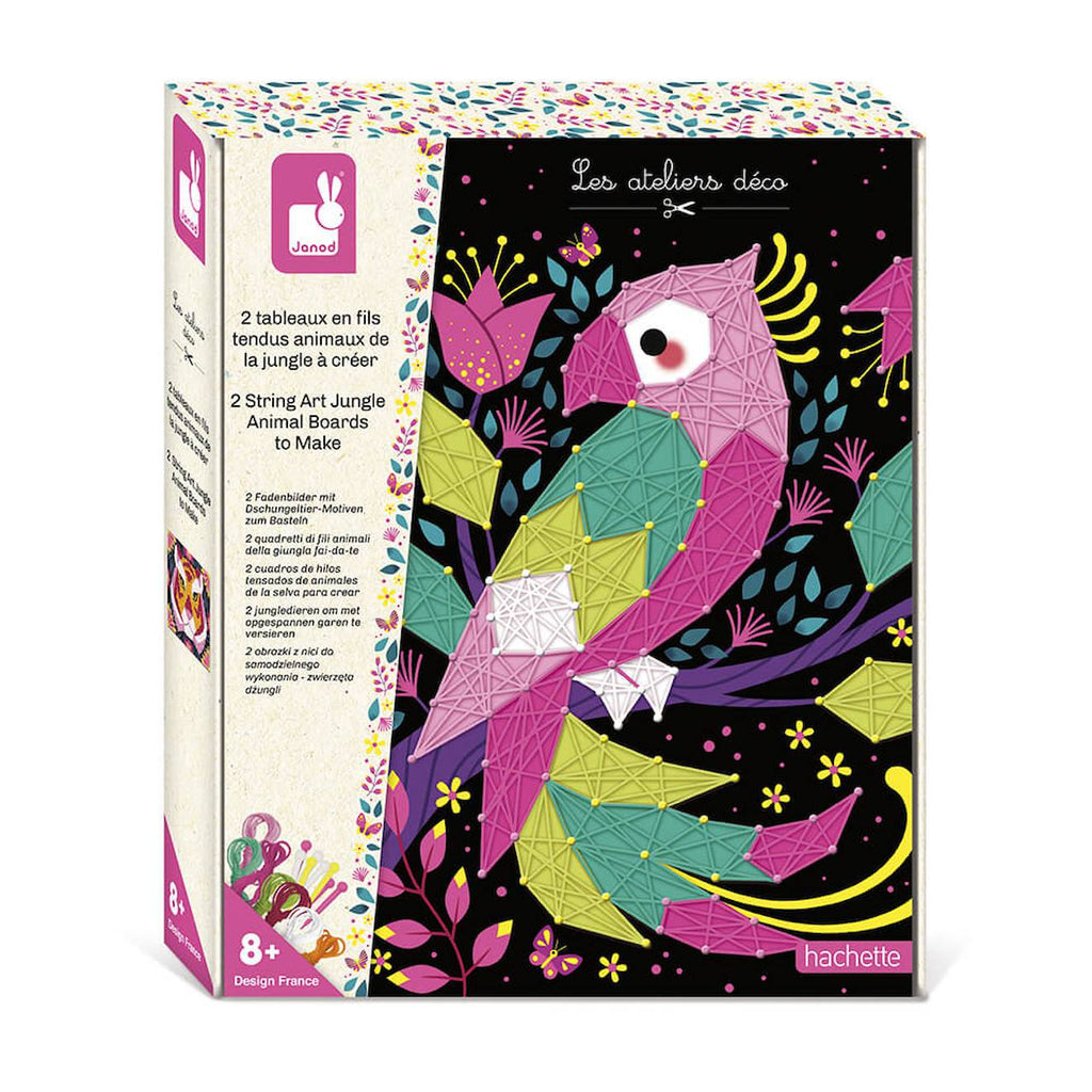 Tableaux fils tendus animaux de la jungle multicolore