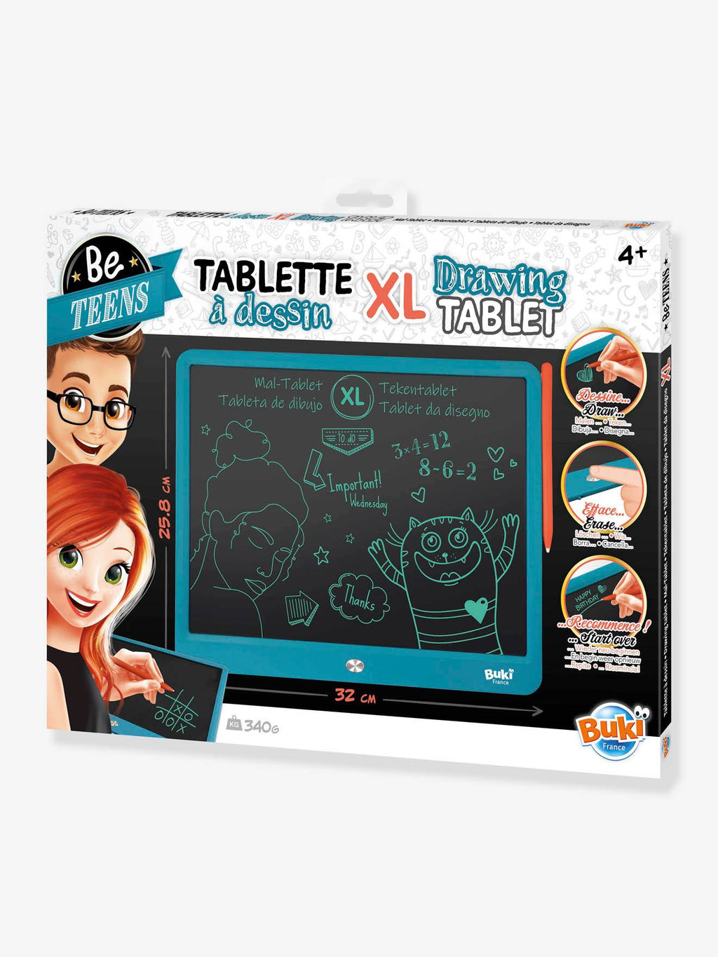 Tablette à dessin xl - noir