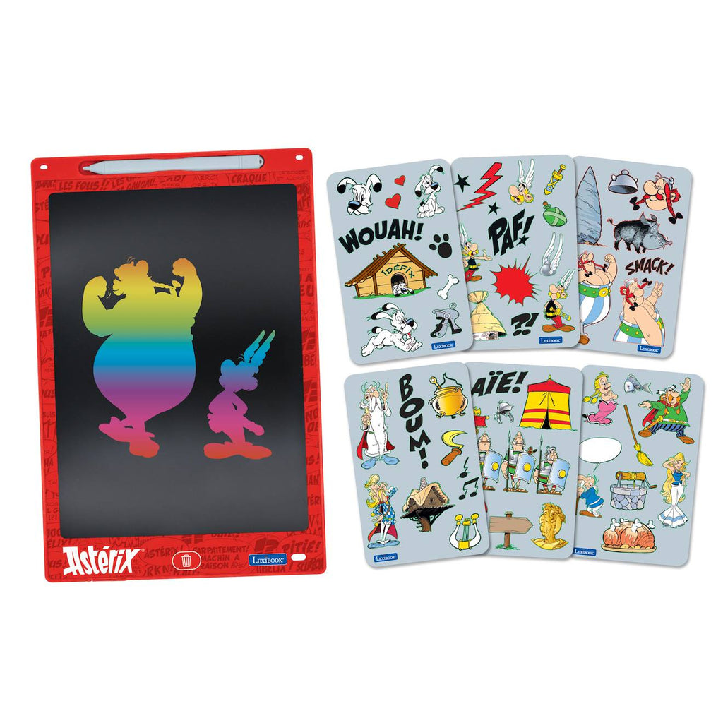 Tablette à dessins électronique multicolore astérix rouge