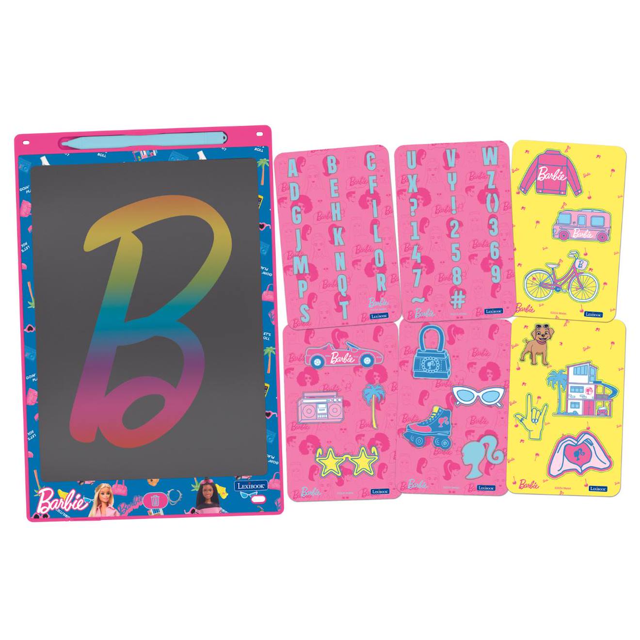 Tablette à dessins électronique multicolore Barbie rose