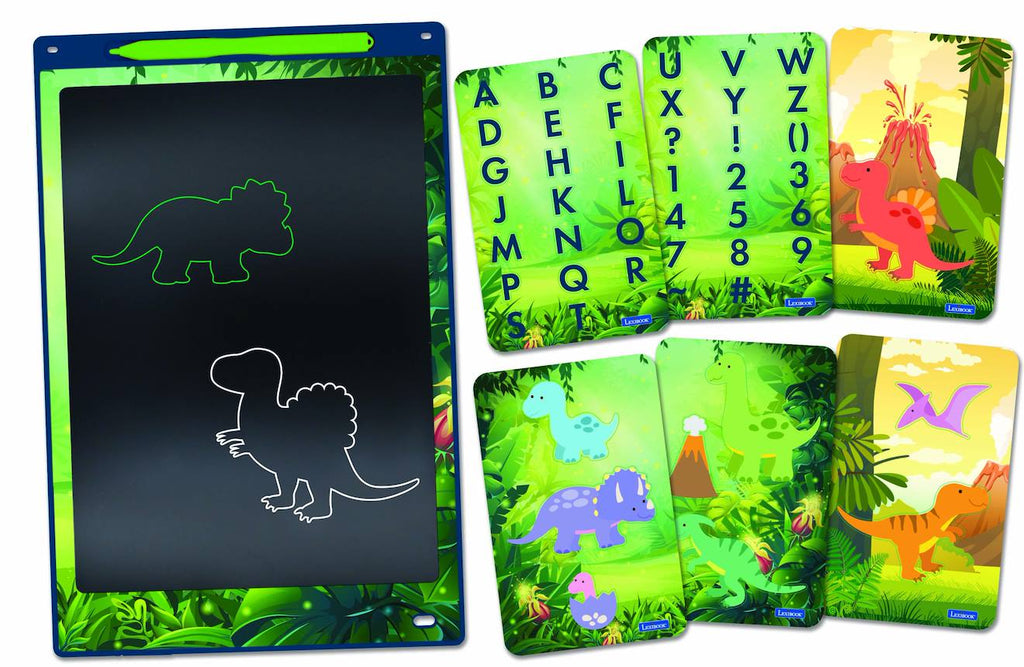Tablette à dessins électronique multicolore dinosaures vert