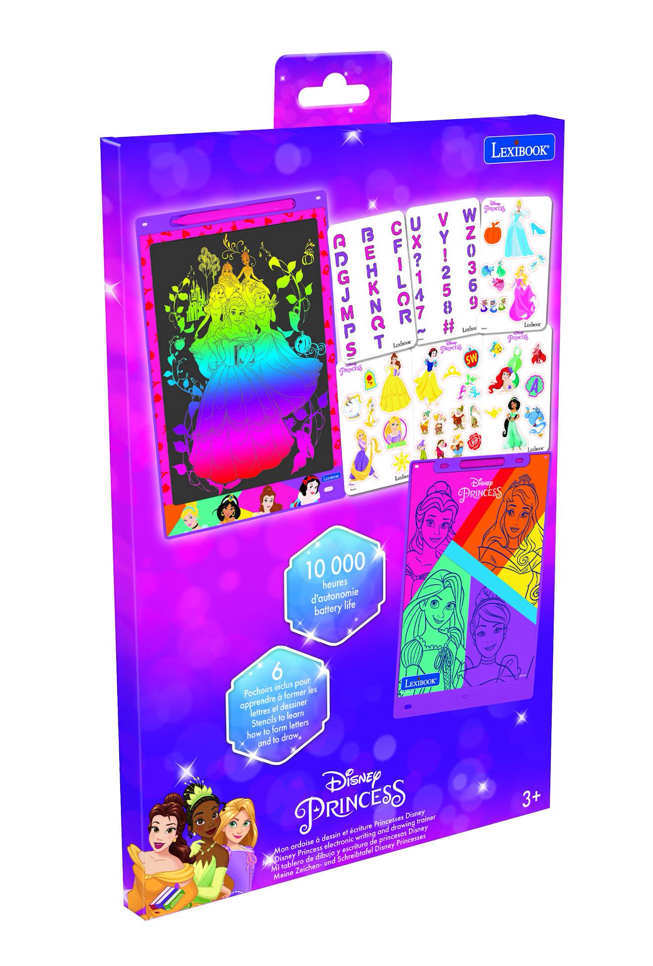 Tablette à dessins électronique multicolore Disney Princesses rose
