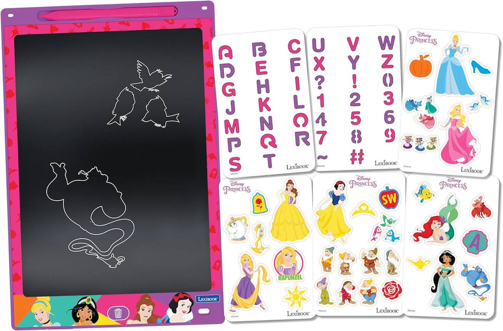 Tablette à dessins électronique multicolore Disney Princesses rose