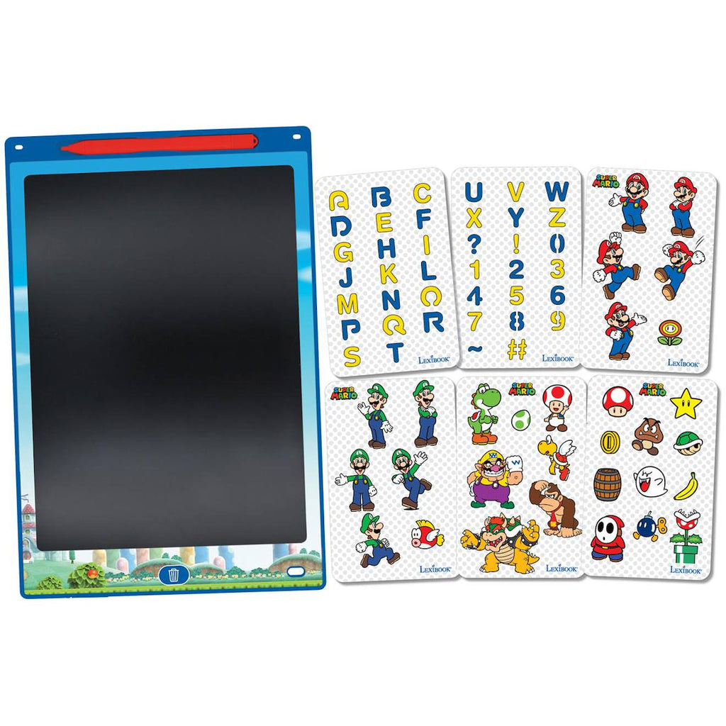 Tablette à dessins électronique multicolore Mario bleu