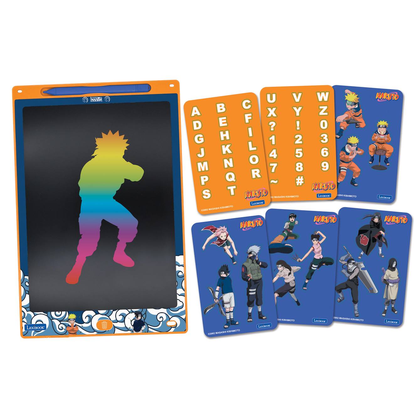 Tablette à dessins électronique multicolore Naruto orange