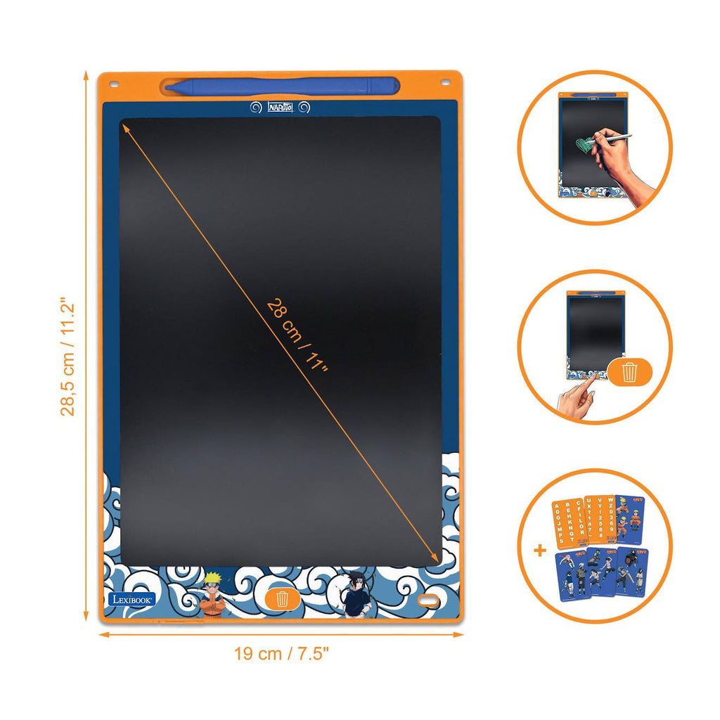 Tablette à dessins électronique multicolore Naruto orange
