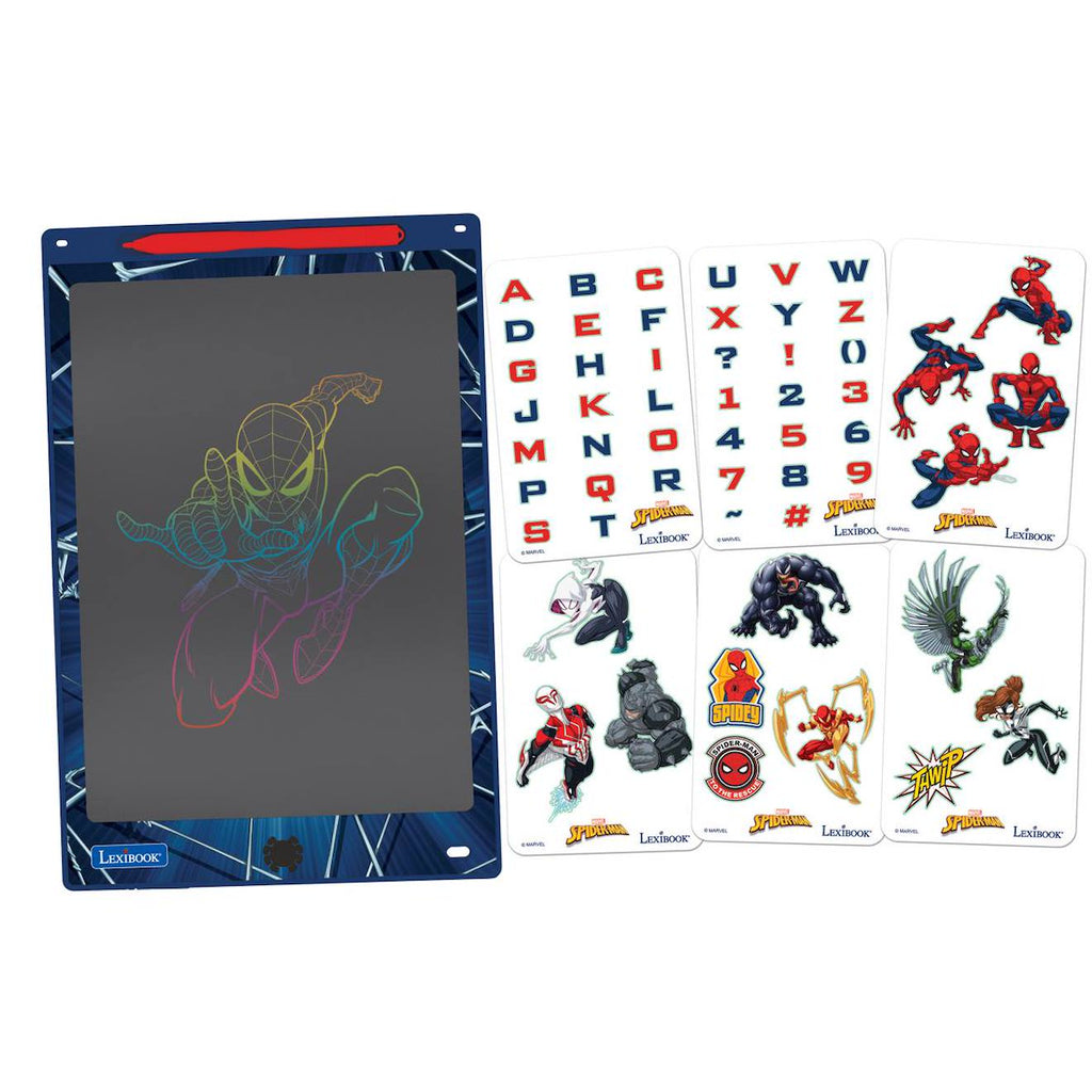 Tablette à dessins électronique multicolore Spider-Man bleu
