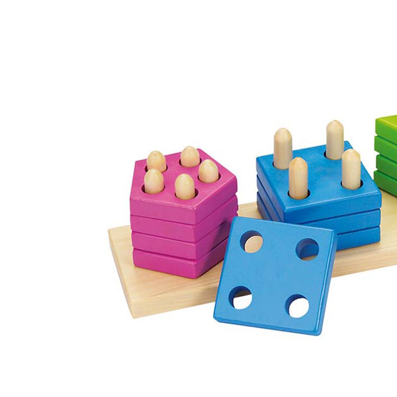 Tablette à ranger formes et couleurs 20 pièces multicolore