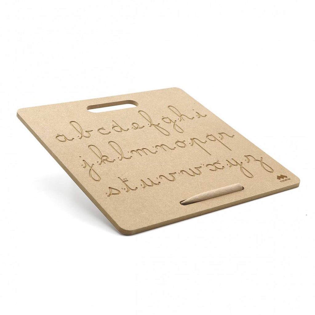Tablette d'écriture montessori français marron