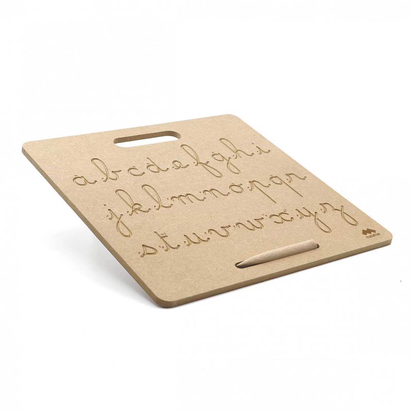 Tablette d'écriture montessori français marron