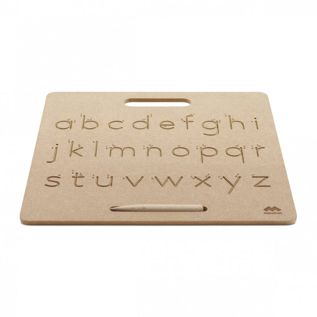 Tablette écriture minuscules scripts montessori marron