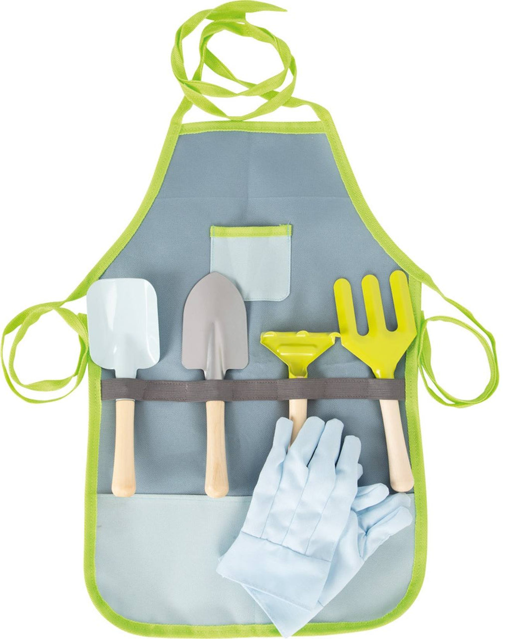 Tablier avec outils de jardin beige