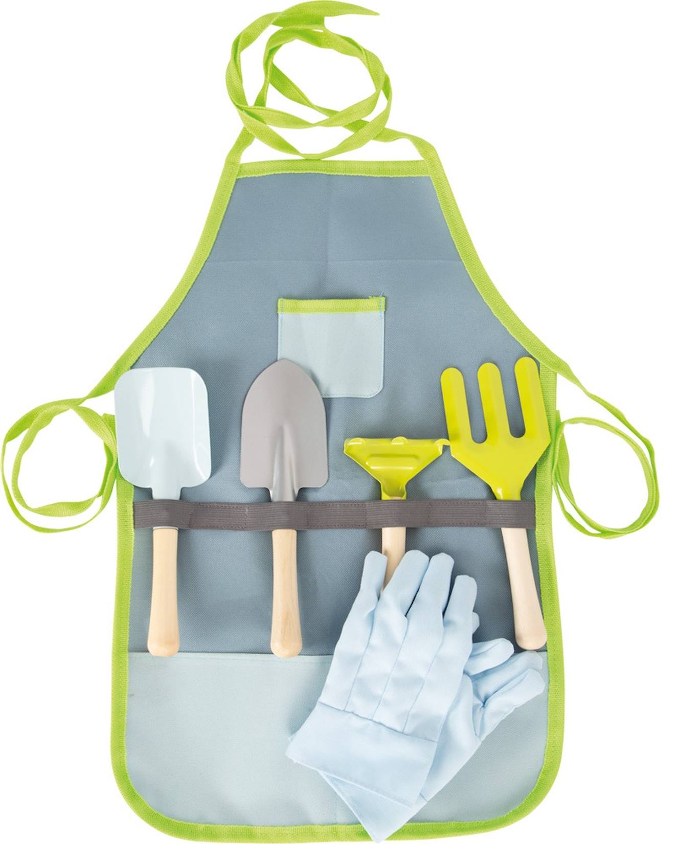 Tablier avec outils de jardin beige