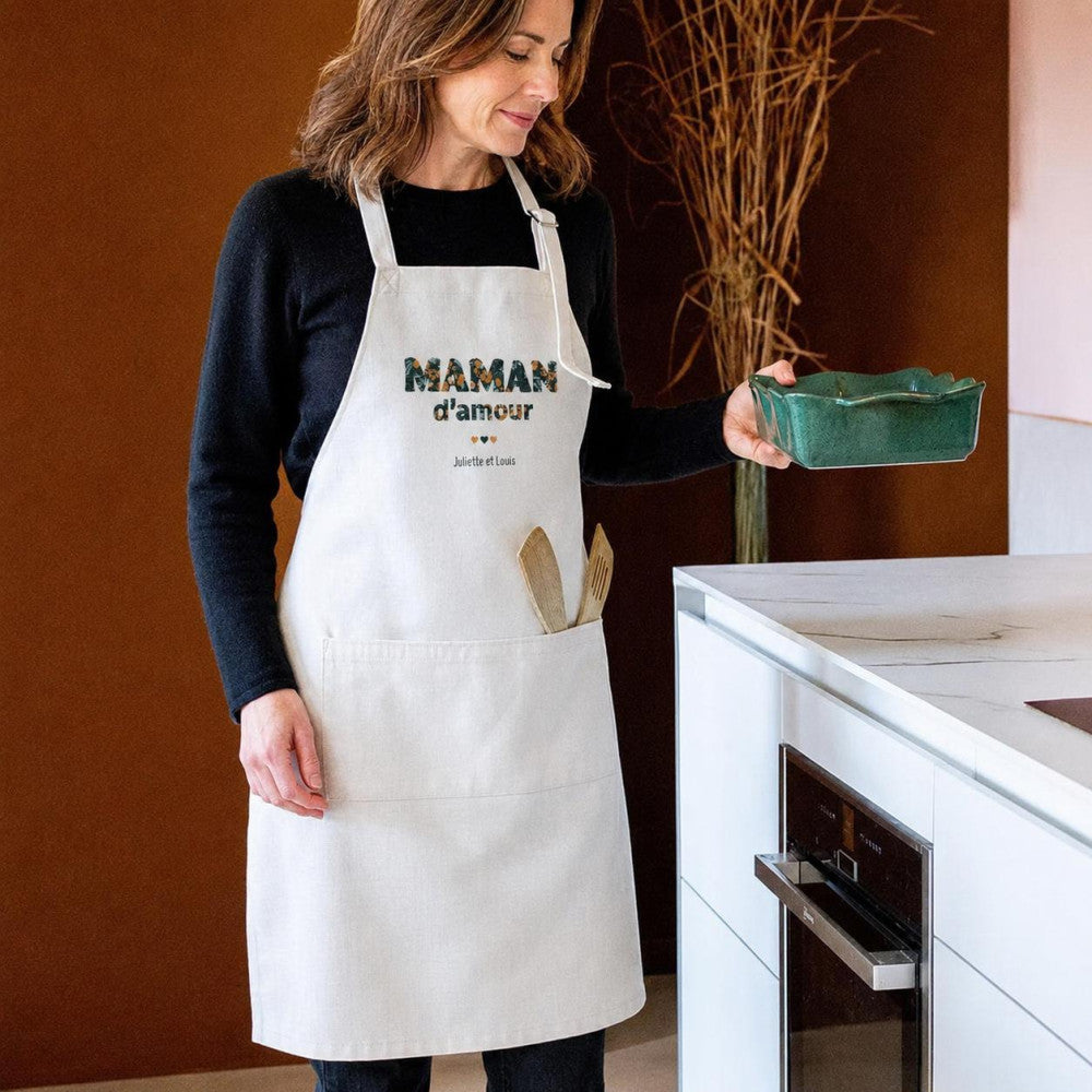 Tablier Maman d'Amour à Personnaliser - Tablier à Personnaliser