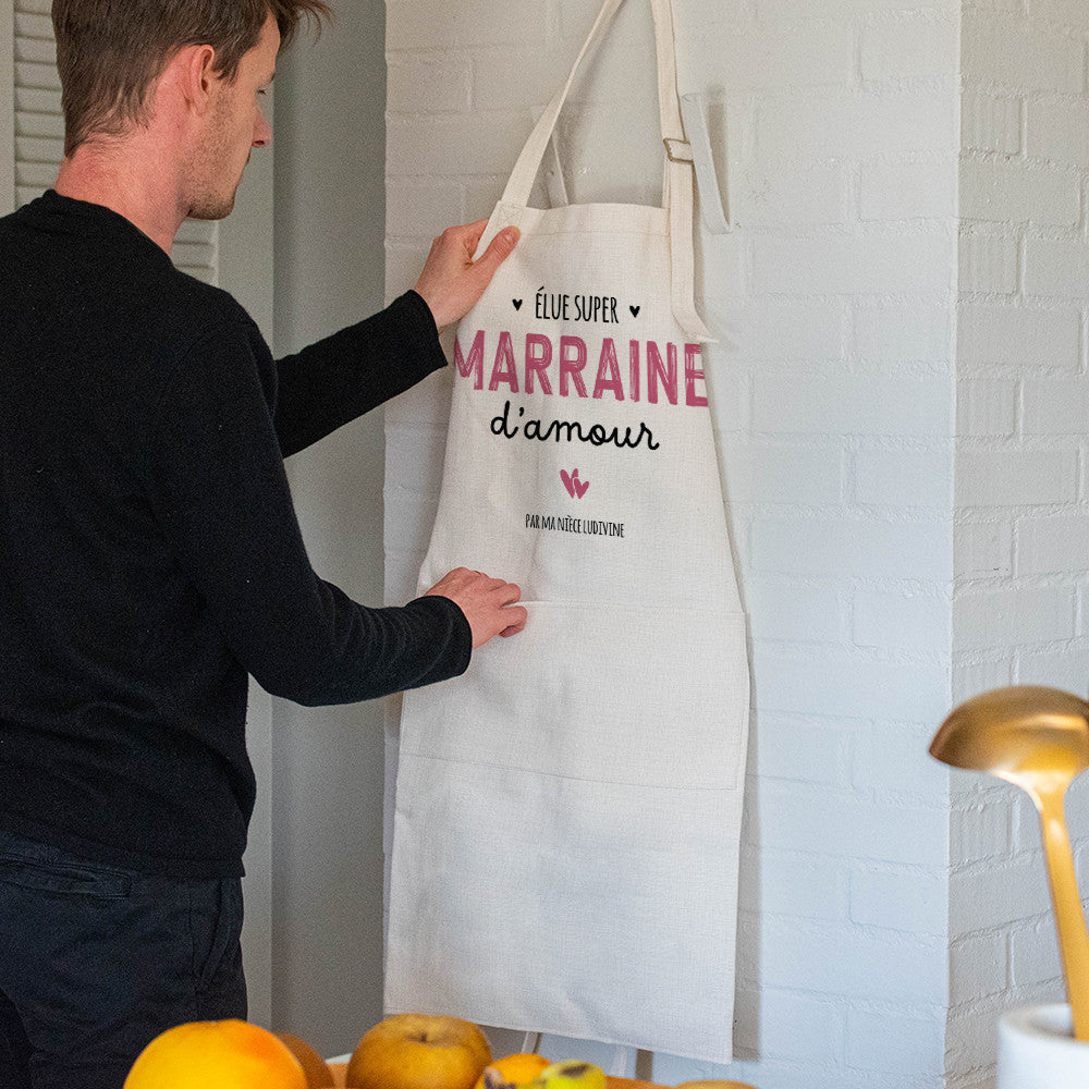 Tablier Marraine à Personnaliser - Tablier à Personnaliser