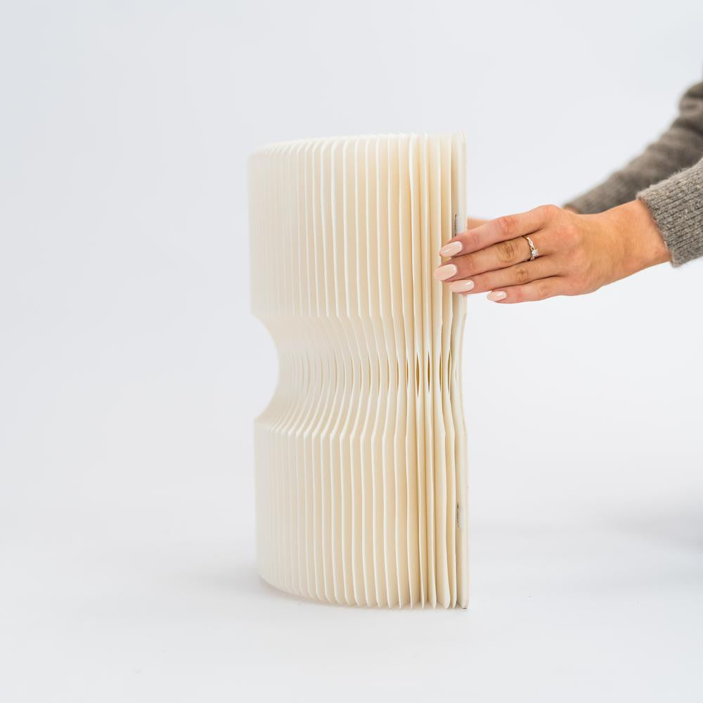 Tabouret Réversible en Kraft Pliable 38 cm Blanc - Poufs et Tabourets Originaux