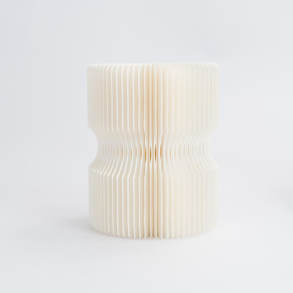 Tabouret Réversible en Kraft Pliable 38 cm Blanc - Poufs et Tabourets Originaux