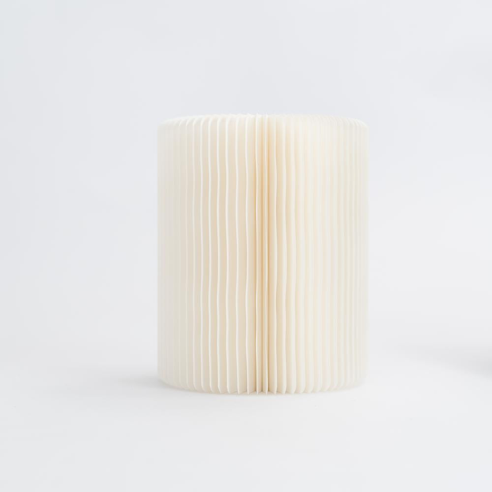 Tabouret Réversible en Kraft Pliable 38 cm Blanc - Poufs et Tabourets Originaux