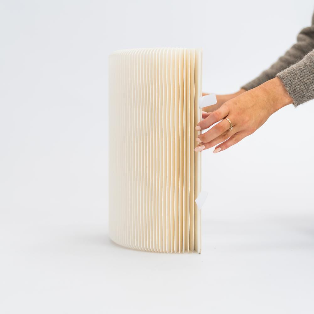 Tabouret Réversible en Kraft Pliable 38 cm Blanc - Poufs et Tabourets Originaux