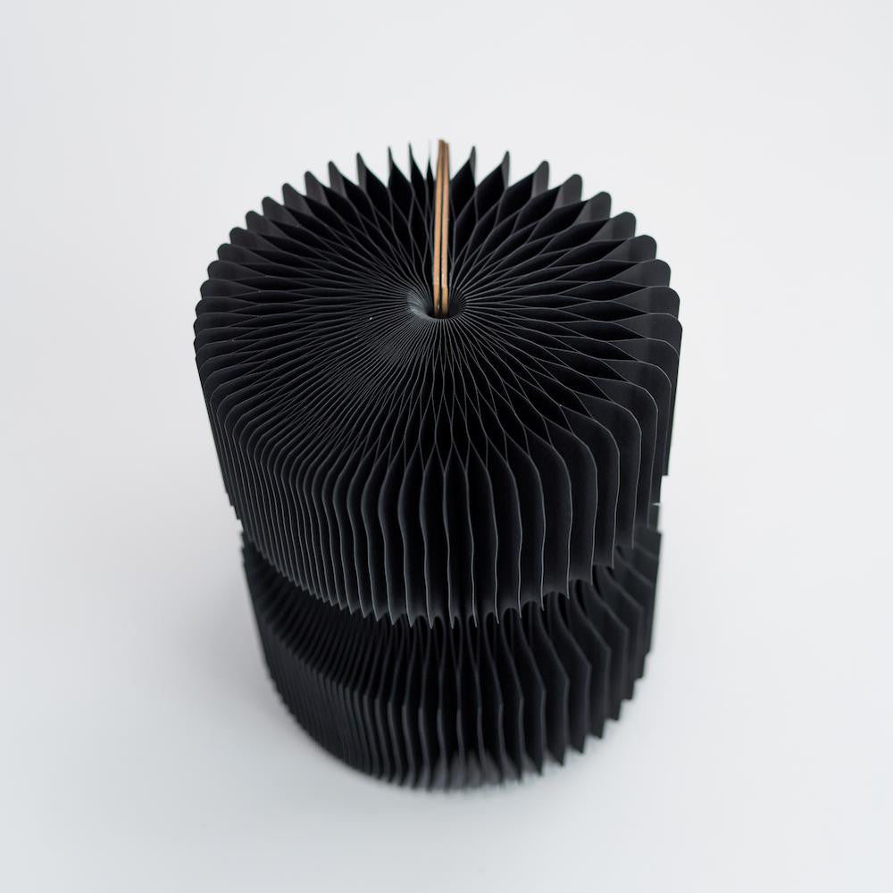 Tabouret Réversible en Kraft Pliable 38 cm Noir - Poufs et Tabourets Originaux