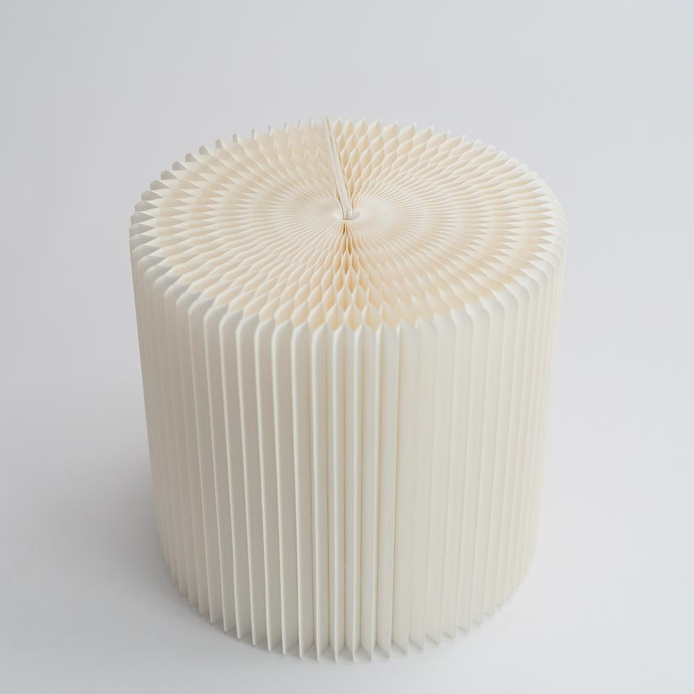 Tabouret en Kraft Pliable 28 cm Blanc - Poufs et Tabourets Originaux