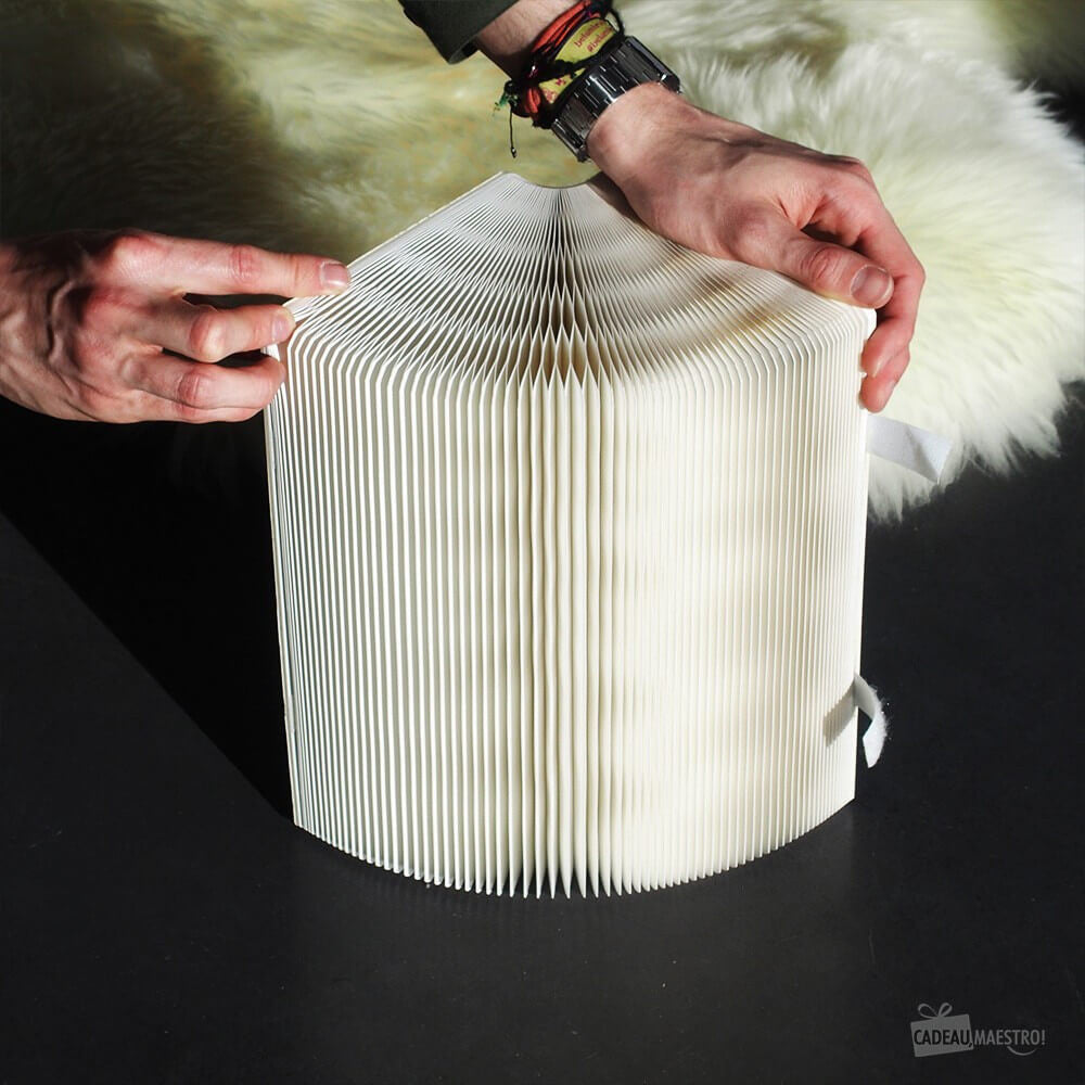 Tabouret en Kraft Pliable 28 cm Blanc - Poufs et Tabourets Originaux
