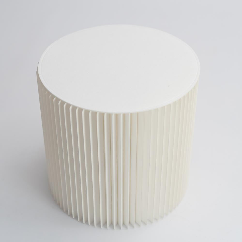 Tabouret en Kraft Pliable 28 cm Blanc - Poufs et Tabourets Originaux