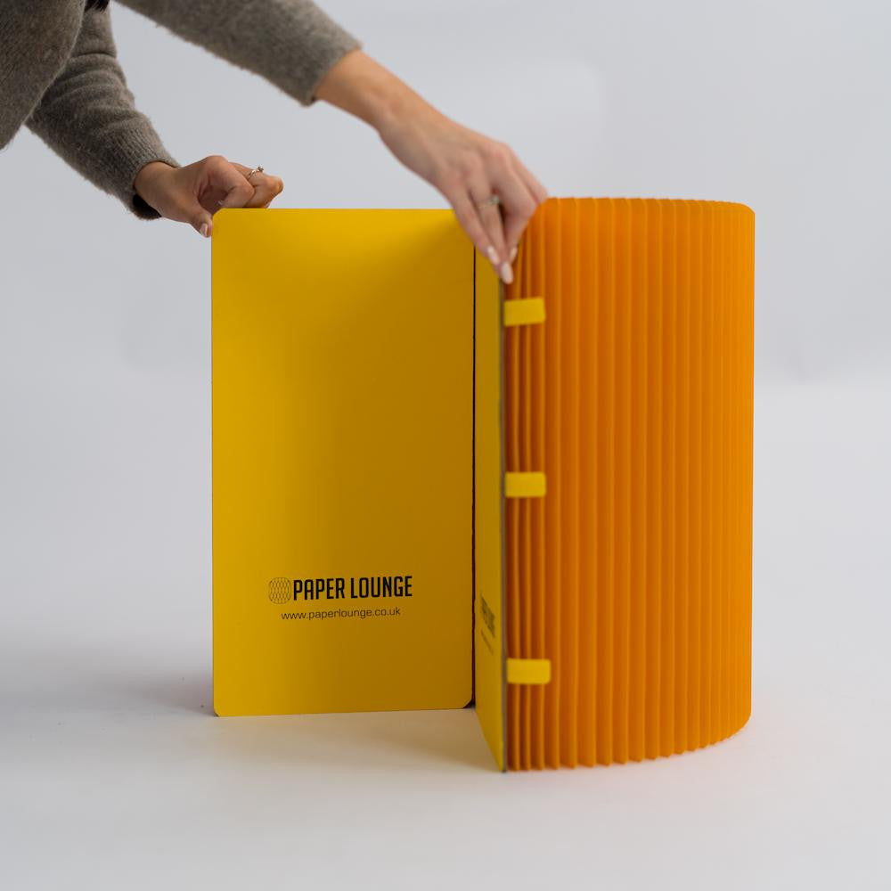 Tabouret en Kraft Pliable 28 cm Jaune - Poufs et Tabourets Originaux