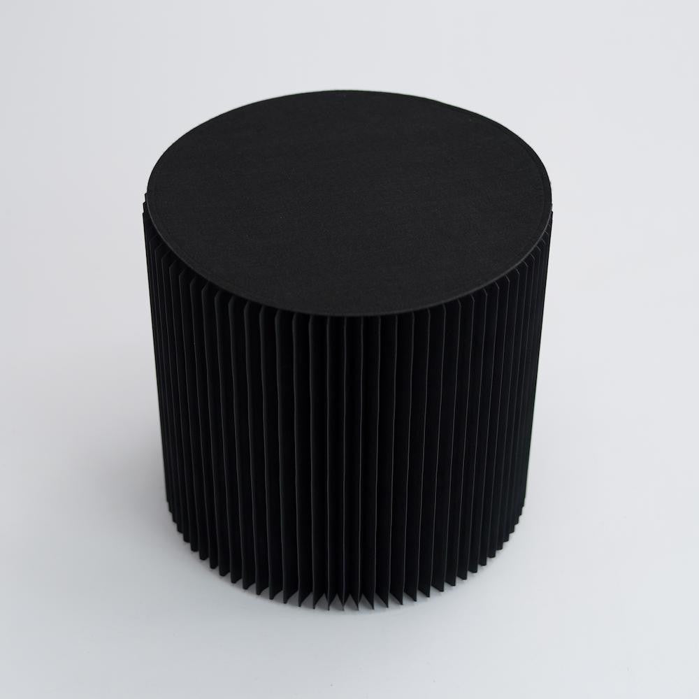 Tabouret en Kraft Pliable 28 cm Noir - Poufs et Tabourets Originaux
