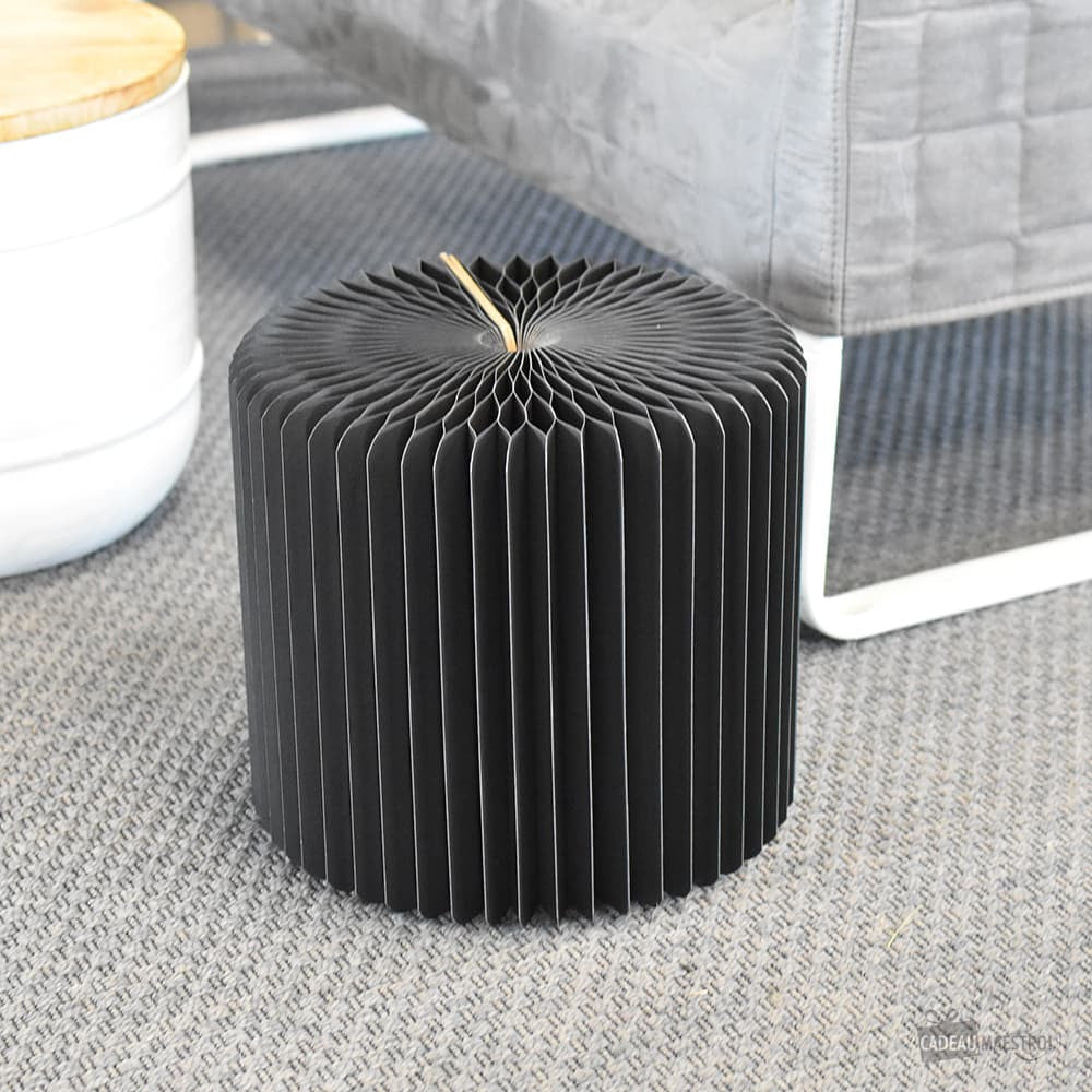 Tabouret en Kraft Pliable 28 cm Noir - Poufs et Tabourets Originaux