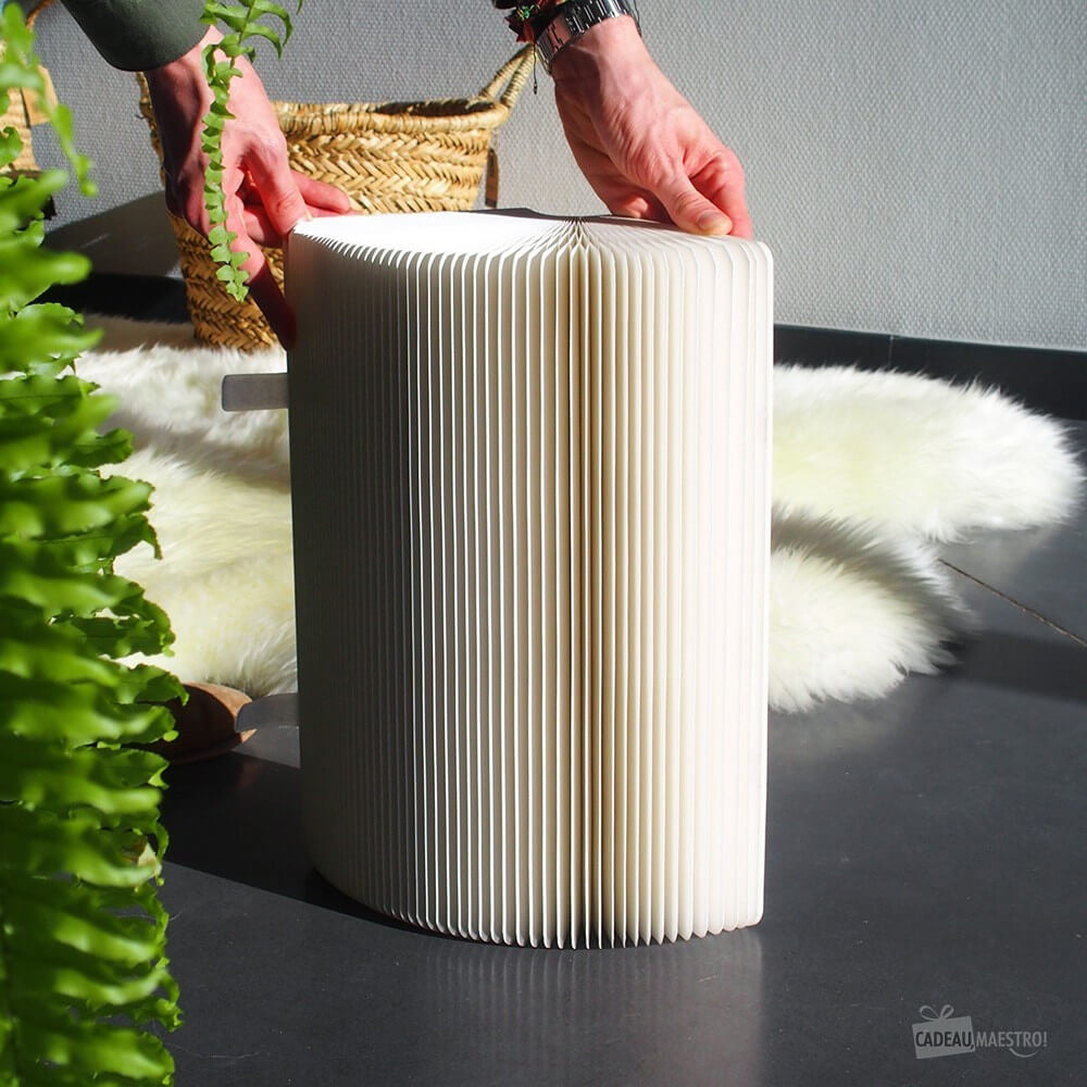 Tabouret en Kraft Pliable 38 cm Blanc - Poufs et Tabourets Originaux