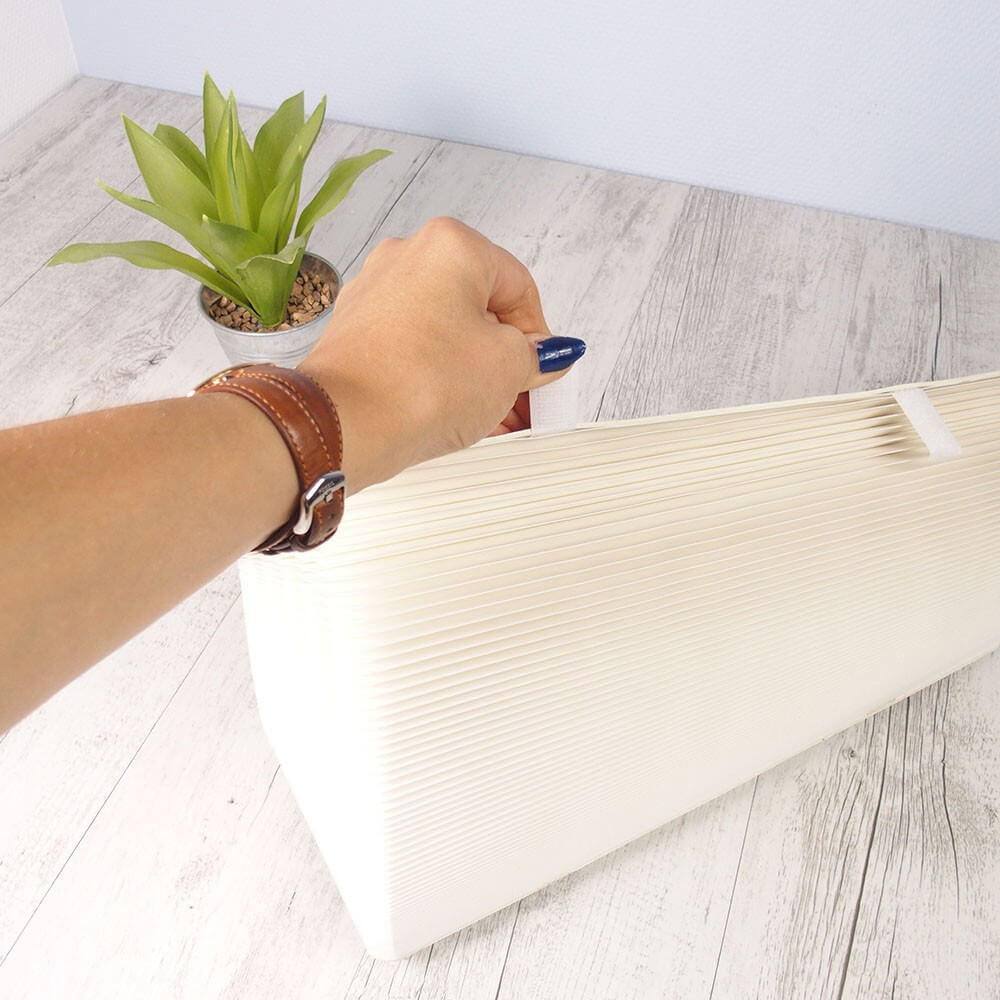 Tabouret en Kraft Pliable 38 cm Blanc - Poufs et Tabourets Originaux